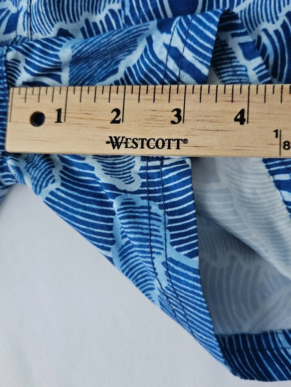 Janie & Jack Boys Blue Tropical Wave Print Swim Trunks Mesh Lined Drawstring 5